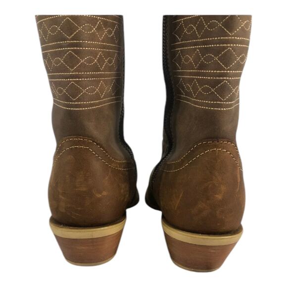 Durango Crush Women's Vintage Brown Belted Collar Western Boot DRD0203 size 8 - Picture 7 of 9